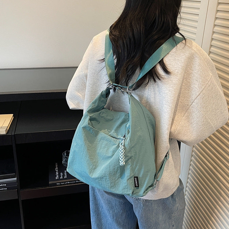 Preppy style versatile student bag 2025 autumn new arrival multifunctional shoulder & backpack minimalist commuter tote bag