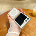 Suitable for galaxy zfold7 gradient transparent magnetic phone case samsung z flip 30% off stacked acrylic sheath