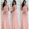 Evening dress  new sexy one-shoulder backless socialite prom mermaid long gown women's clothing african cross-border e-commerce