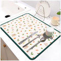 Kitchen countertop mat soft diatom mud desktop absorbent mat coaster bathroom sink non-slip drain mat
