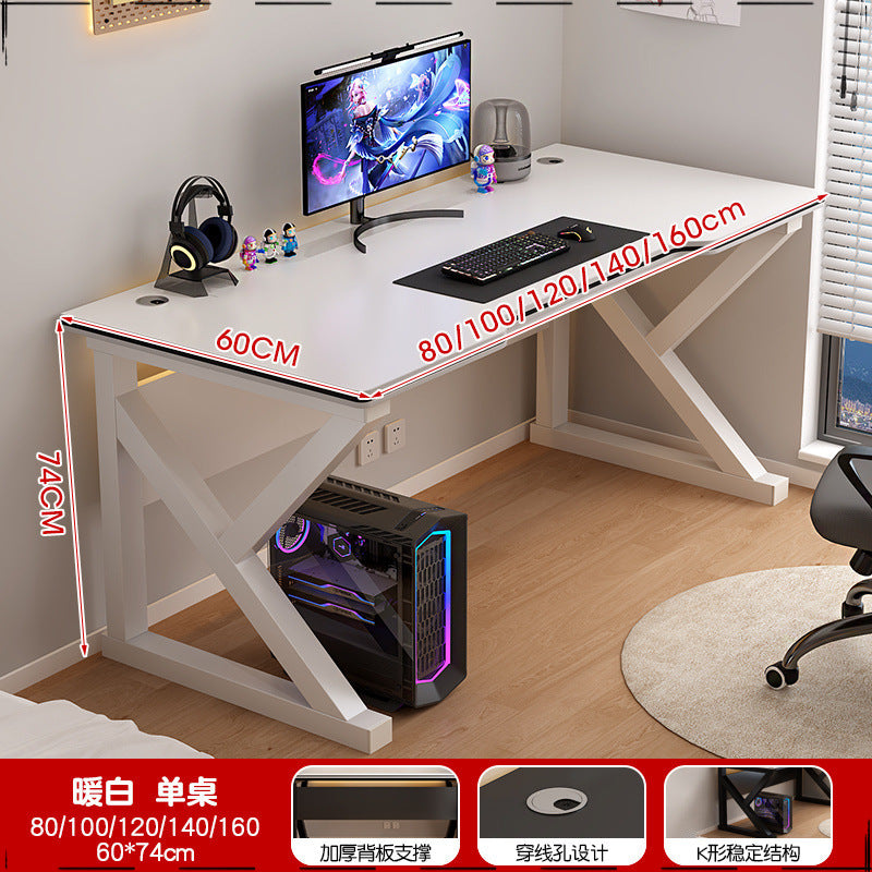 Computer desk Desktop simple e-sports table and chairs Home desk Student writing desk Audio table Workbench Desk