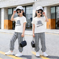Girls' summer outfit set : trendy, stylish, and sporty - popular kids' clothing, big kids' short-sleeve summer two-piece set