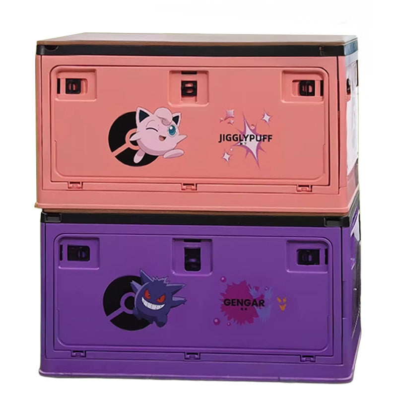 Pokémon outdoor camping folding storage box five-door organizer large capacity storage box car trunk organizer