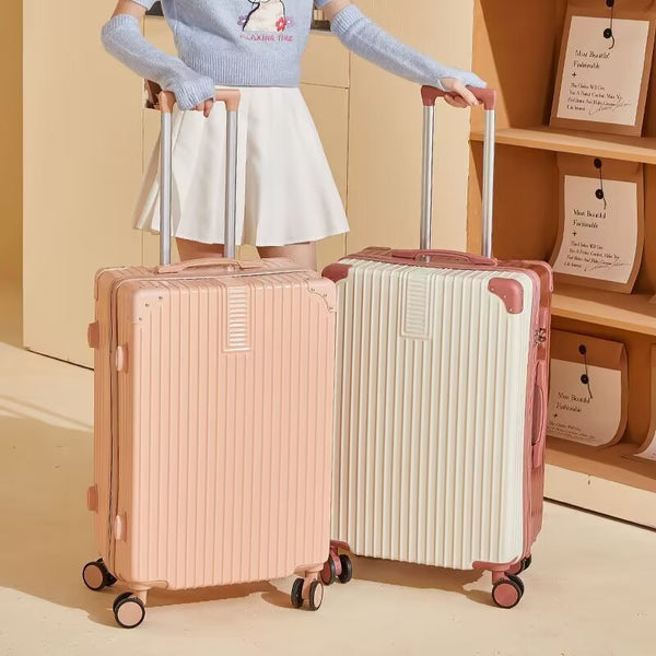trolley case, suitcase, suitcase, universal wheel aluminum frame 20 female and male students, strong and durable password, leather case 24 inches