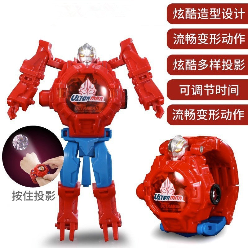 Ultraman zero watch - kids' edition: light-up projector, transforming toy, perfect gift for preschoolers and toddlers