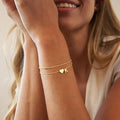 Amazon cross-border uppercase english multi-layered double-layered simple and fashionable 26 letters compact heart pendant anklet jewelry