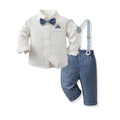 New arrival: cross-border children's clothing - boys' overalls and shirt two-piece set - baby's first birthday dress - gentleman style outfit