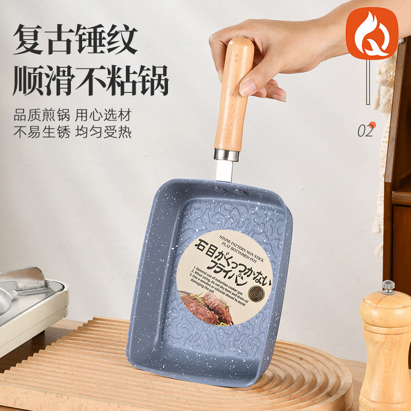 New stone pattern frying pan for home medical stone non-stick pan frying pan steak frying pan stove neutral cross-border