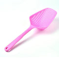 Large all-in-one long handle grid spatula, plastic ice spatula, water-proof spatula, draining spatula, draining spoon
