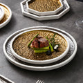 Instagrammable personalized ceramic steak plate - premium embossed ceramic steak plate for restaurants and hotels - display plate/course plate