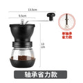 Hand-crank coffee grinder - dual bearing, effortless manual coffee mill with ceramic burr