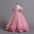 Ready-to-ship new girls' flower girl princess dress, tutu wedding dress, children's formal gown, piano recital dress, kids' dress