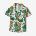Summer new arrival: cross-border kids' short-sleeve shirt - comfortable, casual, beach-style printed shirt for boys