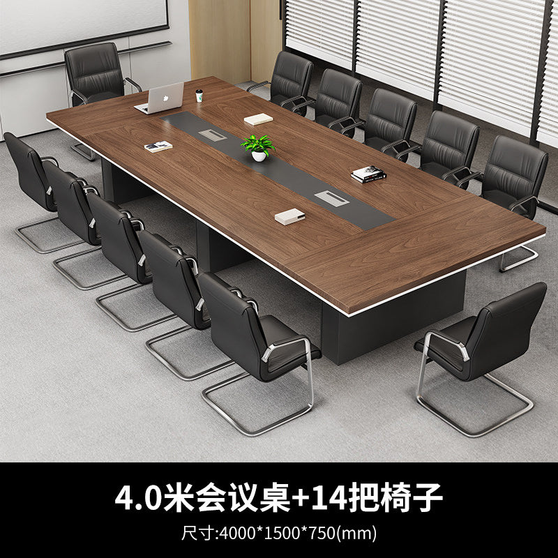Saint-li conference table - long table for medium to large conference rooms - modern minimalist panel design - 6/8/12 person conference table and chairs