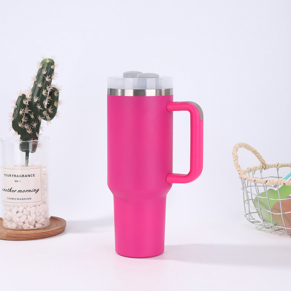 amazon large-capacity 40oz ice cup 304 stainless steel handle thermos cup outdoor car water cup