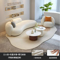 Nordic normcore cream style sofa living room velvet art curved modern casualaccessible luxury beauty salon reception internet celebrity style