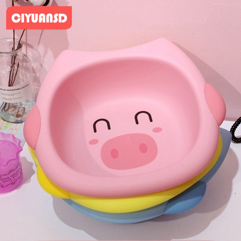Wholesale thickened baby washbasin - household wash basin for babies and children - cartoon design, large size, suitable for washing vegetables