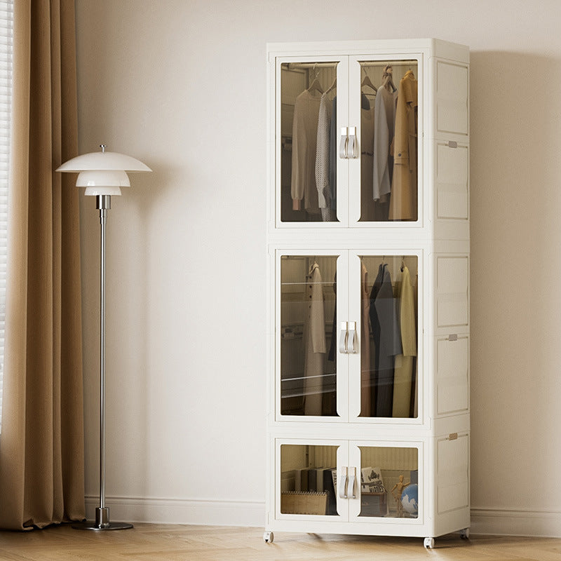 Children's Wardrobe Bedroom Household Storage Cabinet Baby Storage Box Toy Clothes Storage Box Plastic Folding Locker