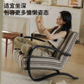 Retro sofa chair single burke casual chair balcony living room bedroom for homeplaid single chair lazy sofa manufacturer