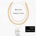 Stacked cross necklace wholesale cross-border trendy accessible luxury niche diamond pendant personalized high-end sweater chain