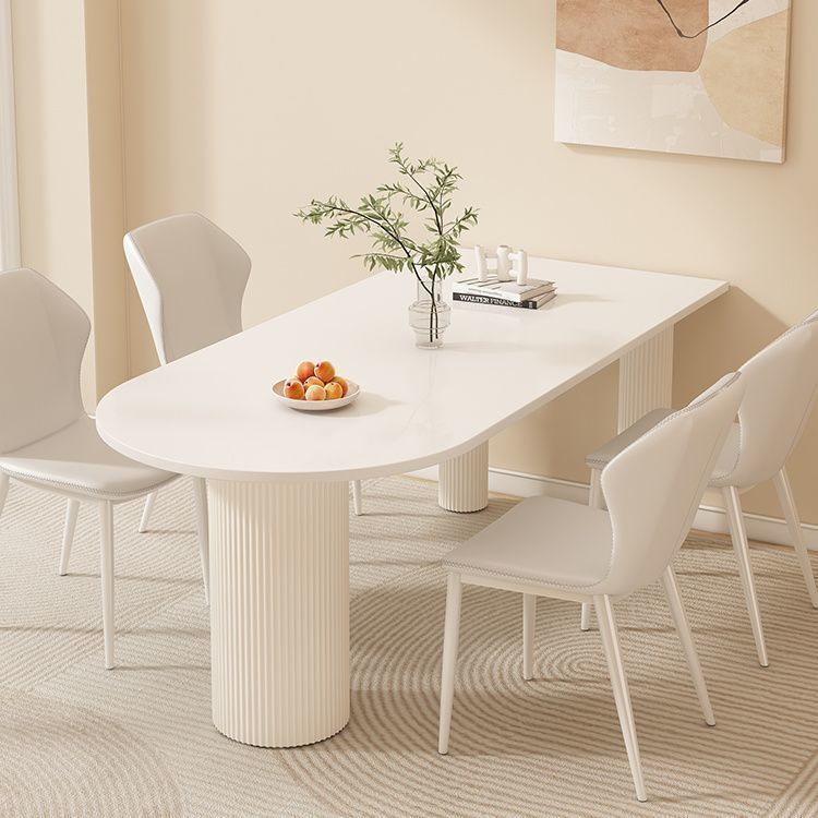 Rock slab dining table for homesmall apartmentaccessible luxurycasual rectangular dining island marble dining table and chair combination