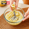 household 304 stainless steel mashed potato press, mashed food supplement, mashing and rolling tool, bilus co-branded