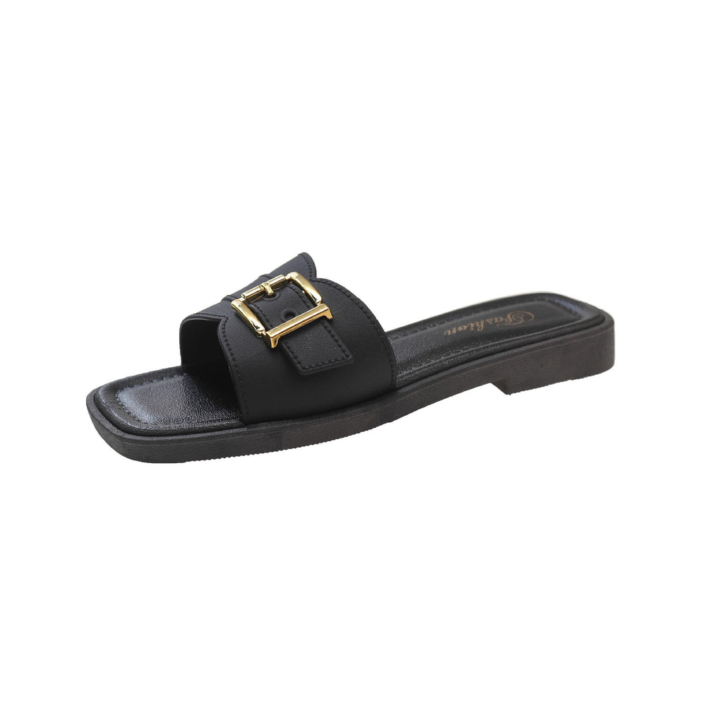 Fashiontrendyeasiest for match one-line flats beach popular slippers home sandals and slippers women's korean style seaside flats shoes