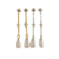 New creative korean style minimalist teardrop dangle earrings, long tassel earrings, streamline earrings, women's gift wholesale