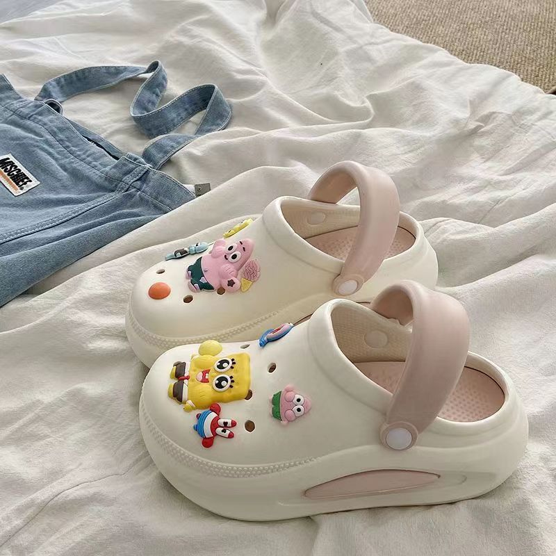 Dopamine baotou drag girl summerthick soleoutwearpopularheight increasingslimming lookfashioneasiest for match beach crocsins