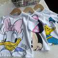 foreign trade children's short-sleeved t-shirts, boys' and girls' clothing,  cartoon print tops, kids' trendy short-sleeve shirts