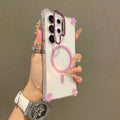 Acrylic magnetic lens protection phone case for samsung s26 ultra, featuring four-corner airbag shock absorption, compatible with s24/s25 ultra