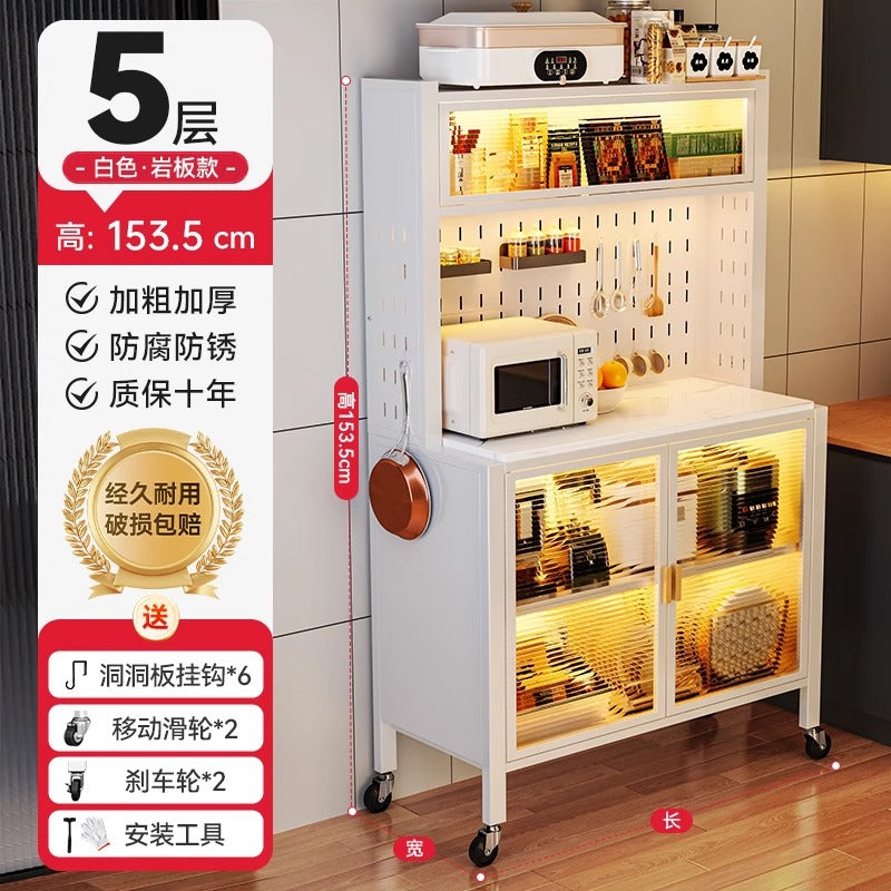 Multifunctional storage side cabinet, baby supplies storage cabinet, baby feeding table storage cabinet, storage rack, floor-standing multi-layer kitchen