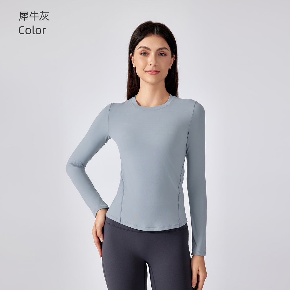 Yoga top - slim fit, stretchy, figure-flattering, long sleeve, barely-there feel, skin-friendly, pilates & workout activewear - daw192