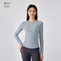 Yoga top - slim fit, stretchy, figure-flattering, long sleeve, barely-there feel, skin-friendly, pilates & workout activewear - daw192