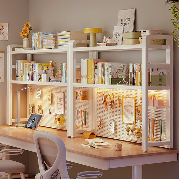 Tabletop Hole Board Shelf Tabletop Bookshelf Multi-layer Desk Storage Student Dormitory Desk Computer Desk Vertical Shelf