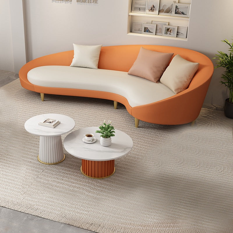 Shopping mall rest area sofa clothing store technology leather art reception and negotiation beauty salon sofa cat scratching leather sofa coffee table
