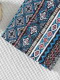 european and american style cross-border children's wear: solid color camisole top & ethnic print long pants two-piece set - exclusively for export