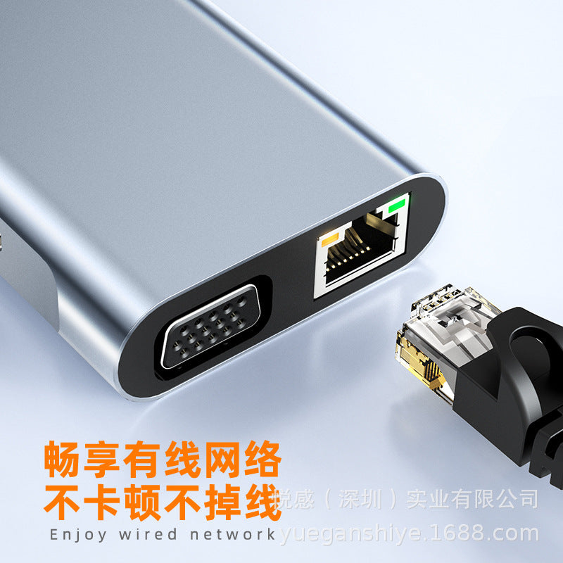 Type-c 10-in-1 docking station typec3.0 notebook macbookpro docking station hub4k multi-function