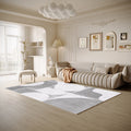 Minimalist geometric living room rug - in stock - printed bedroom area rug - stain-resistant floor mat - modern style sofa coffee table blanket