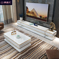 Accessible luxury slate tv cabinet coffee table modern casual living room for home creative small apartment scandinavian telescopic tv cabinet