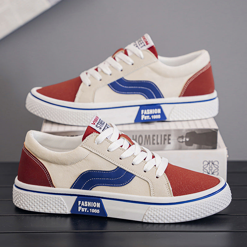 Men's 2026 spring new arrivals: korean style breathable casual canvas sneakers for students, couples, and everyday wear - trendy and versatile athletic shoes