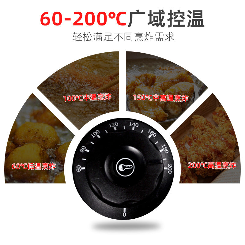 Commercial desktop electric fryer single-cylinder fryer chicken steak french fries double-cylinder electric fryer fried skewers stall equipment frying machine