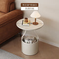 Accessible luxury sofa coffee table movable coffee table small apartment casual bedroom bedside study storage rack balcony round table