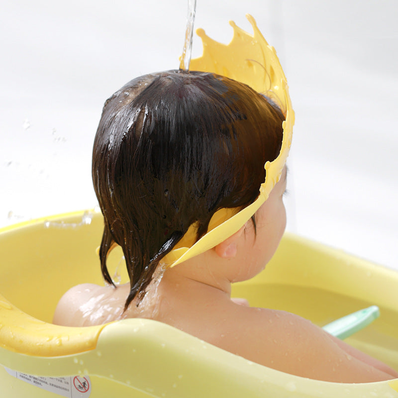 Baby hair washing cape - waterproof silicone ear protection - kids shampoo cap - infant bath visor - child water block shampoo hat