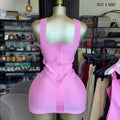European and american cross-border women's fashion:  summer new arrivals - sexy and elegant halter neck bandeau bodycon backless slip dress