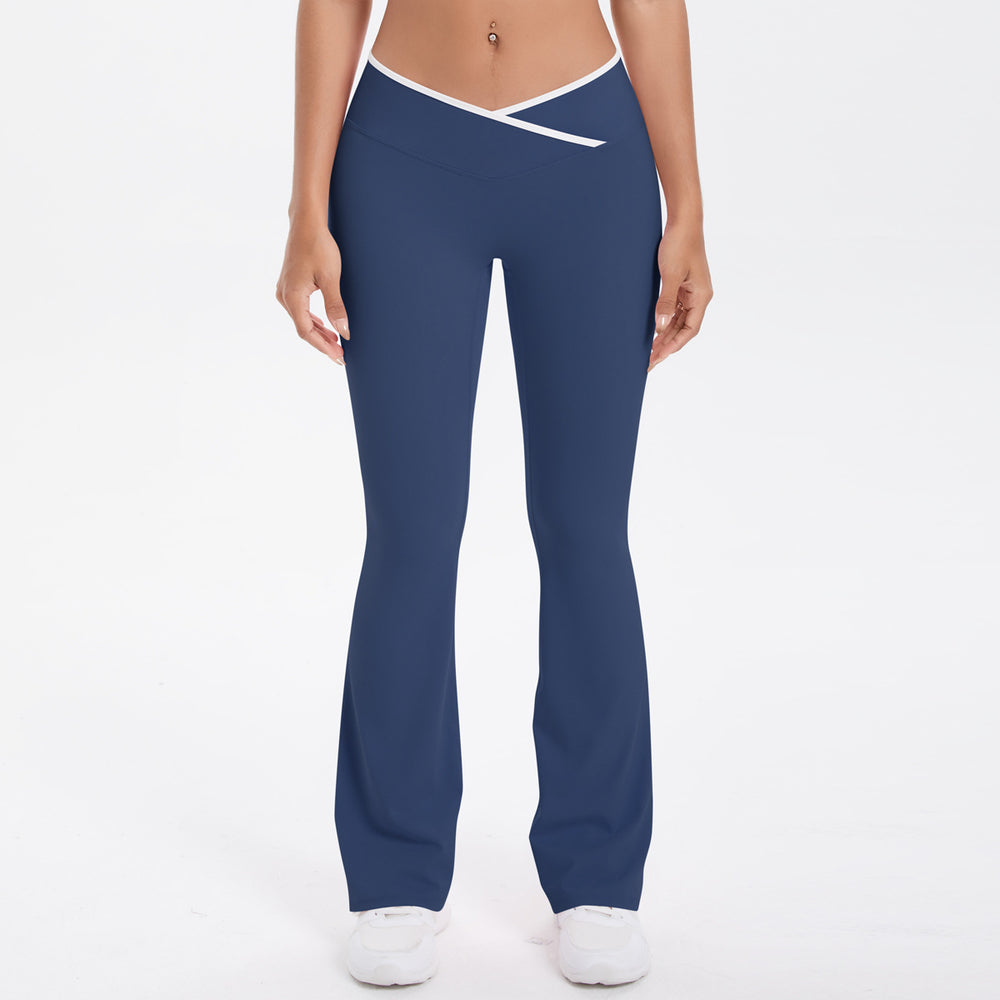 new color block criss-cross fitted brushed high-stretch yoga set - 5-piece running, fitness, and breathable training outfit