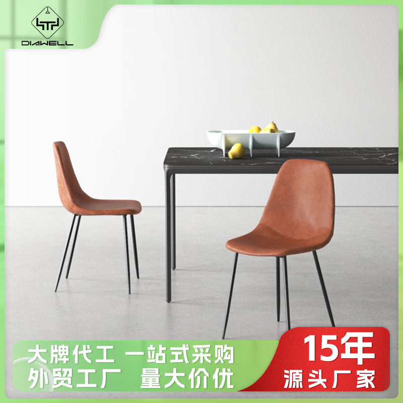 Export  dining chair accessible luxuryclassy backrest spoon chair modern casual dining table and chairs dining chairs