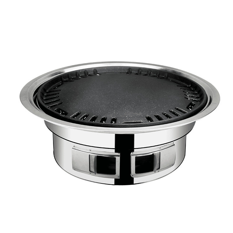 wholesale korean bbq grill with grill pan and grill net, household outdoor portable grill, charcoal fire bbq pot, barbecue grill