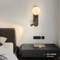 Master bedroom bedside reading wall lamp minimalist rotatecasual moon study wall lamp spotlight light luxury elegant atmosphere lamp