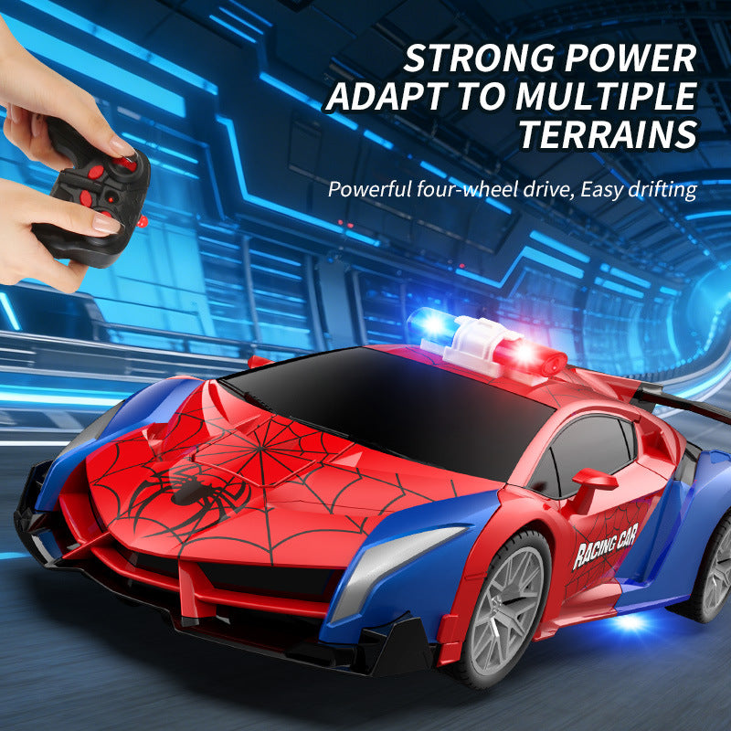 hot-selling transforming remote control car - kids' rechargeable electric racing car model - boy's police car robot toy